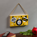 Pittsburgh Steelers Holiday Wood Wall Sign, 6x11