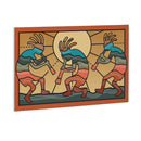 Southwest Sunrise Indoor Wall Decor, Wood, Kokopelli Trio, 24"x16"