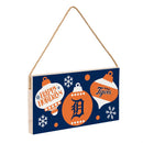 Detroit Tigers Holiday Wood Wall Sign, 6x11
