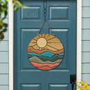 Southwest Sunrise Wood Door Decor, Landscape, 18"