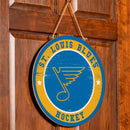 St Louis Blues 2025 Round Door Décor with Hanging Rope, 18x18