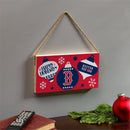 Boston Red Sox Holiday Wood Wall Sign, 6x11