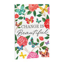 Peony Toile Indoor Wall Decor, Wood, Butterfly "Change is Beautiful", 24"x16"