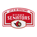 Ottawa Senators USA Embossed Steel Wall Sign, 11" x 17"