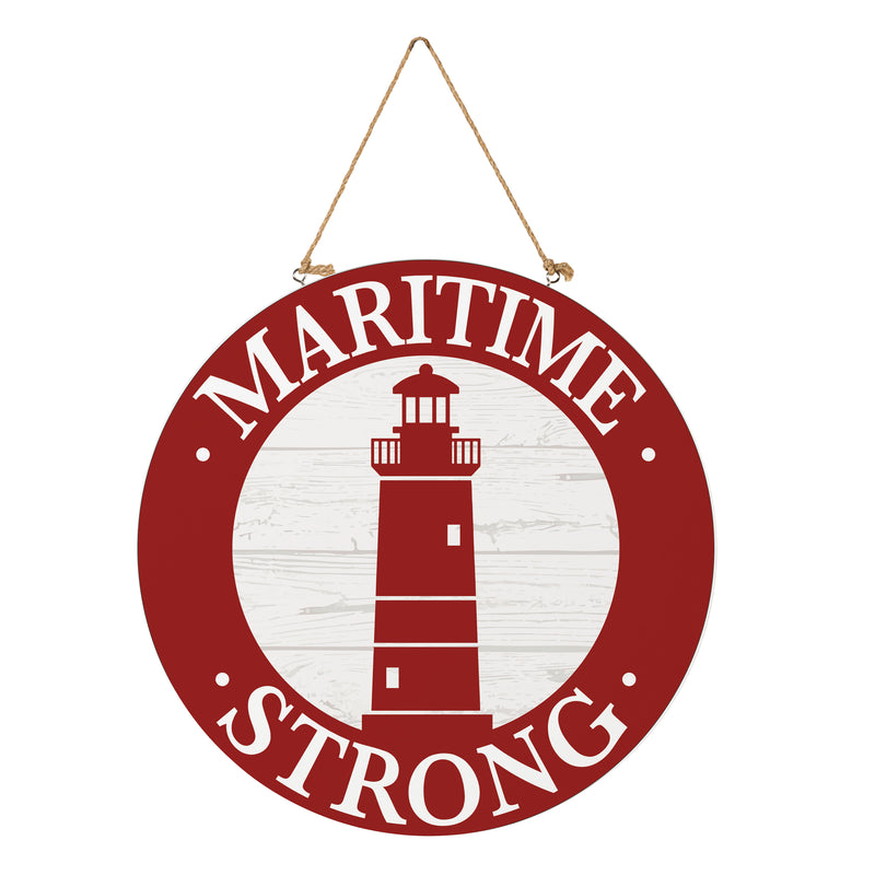 Canada Strong Maritime Wood Door Decor, Lighthouse, 18"