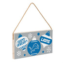 Detroit Lions Holiday Wood Wall Sign, 6x11