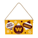 Washington Commanders Holiday Wood Wall Sign, 6x11
