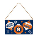 Houston Astros Holiday Wood Wall Sign, 6x11