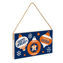 Houston Astros Holiday Wood Wall Sign, 6x11