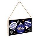 Baltimore Ravens Holiday Wood Wall Sign, 6x11