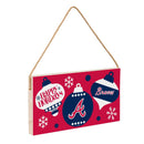 Atlanta Braves Holiday Wood Wall Sign, 6x11