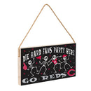 Cincinnati Reds Halloween Wood Wall Sign, 6x11