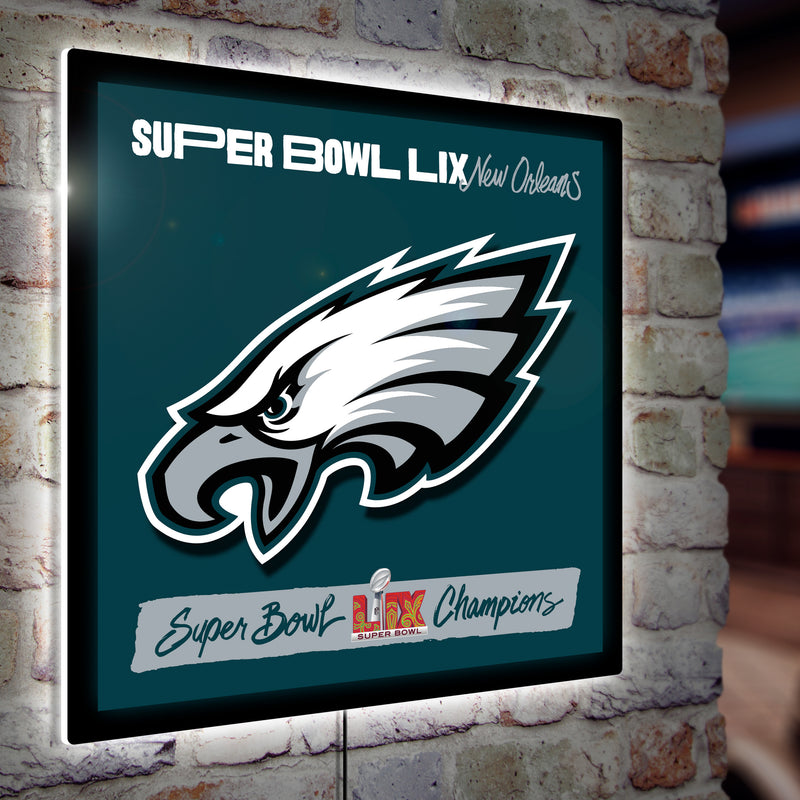 Philadelphia Eagles Super Bowl 59 Champions Edge Lite 23" Square, LED Wall Sign