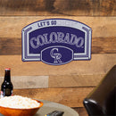 Colorado Rockies USA Embossed Steel Wall Sign, 11" x 17"