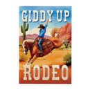 Southwest Rodeo Indoor Wall Decor, Wood, Cowboy Giddy Up, 24"x16"