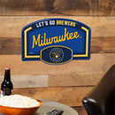 Milwaukee Brewers USA Embossed Steel Wall Sign, 11" x 17"