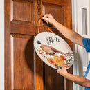 High Country Pheasant Wood Door Decor, "Hello", 18"