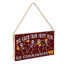 Washington Commanders Halloween Wood Wall Sign, 6x11