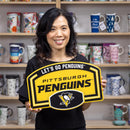 Pittsburgh Penguins USA Embossed Steel Wall Sign, 11" x 17"