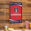 Florida Panthers Stanley Cup 2025 Champions Wood Wall Sign, 16x24