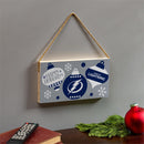 Tampa Bay Lightning Holiday Wood Wall Sign, 6x11