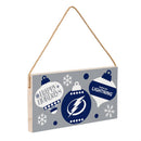 Tampa Bay Lightning Holiday Wood Wall Sign, 6x11