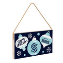 Seattle Kraken Holiday Wood Wall Sign, 6x11