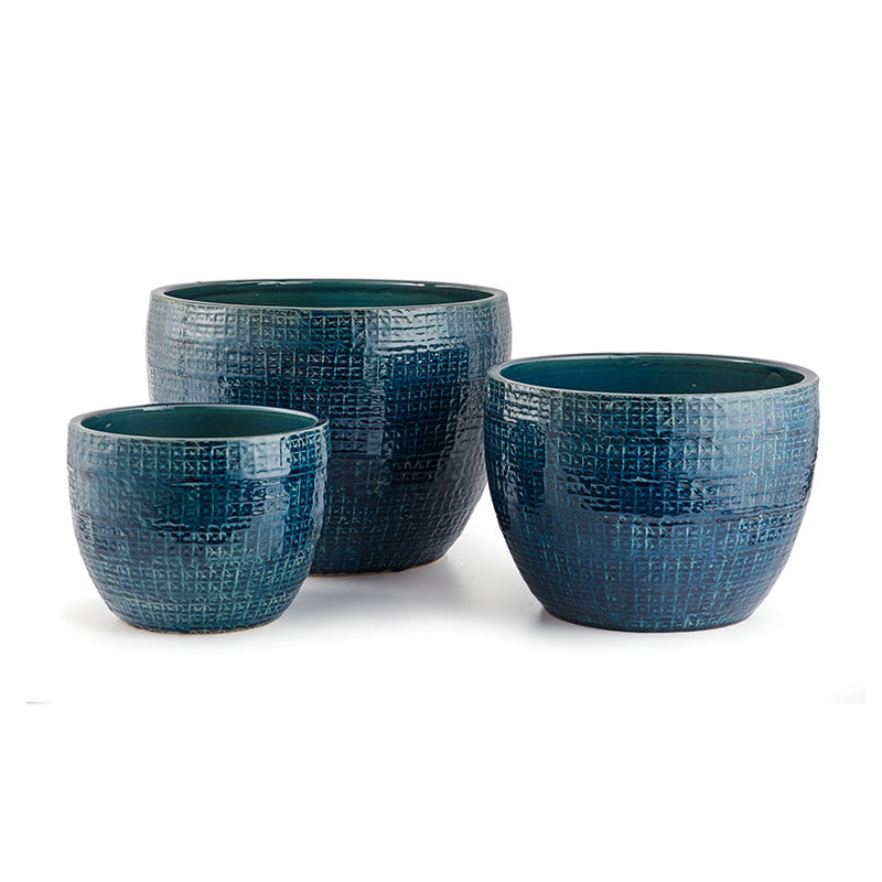 Napa Home Garden, SHAWNA POTS ,SET OF 3 BLUE,sr245bl