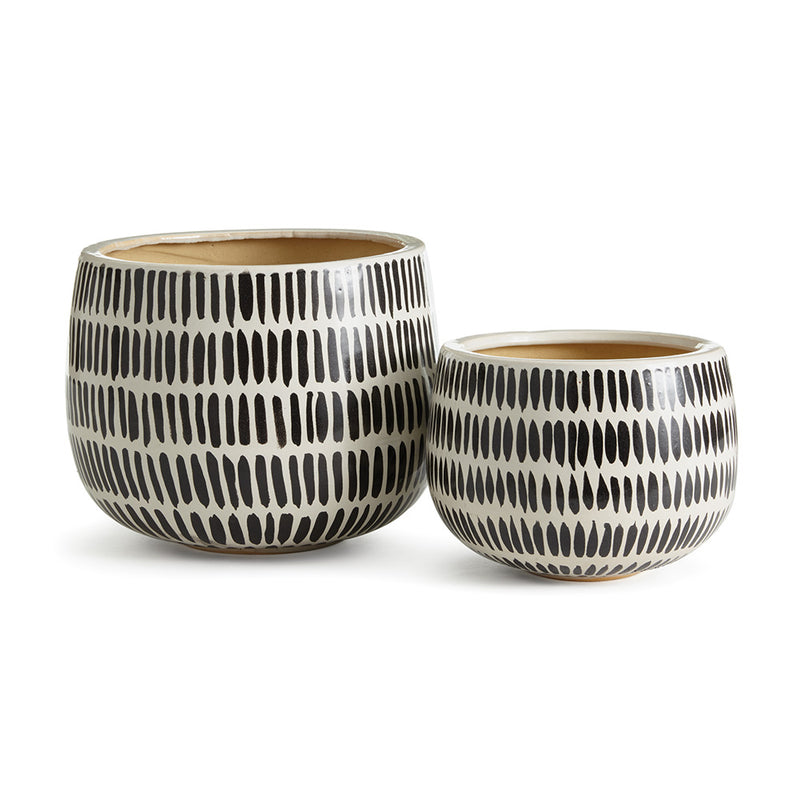 NAPA Home & Garden, UMA HAND-PAINTED POTS, SET OF 2,SR246BK