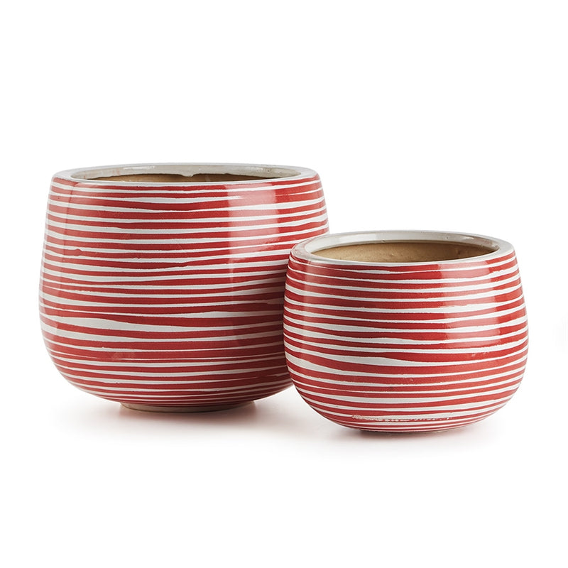 ZUMI HAND-PAINTED POTS ST/2 RED