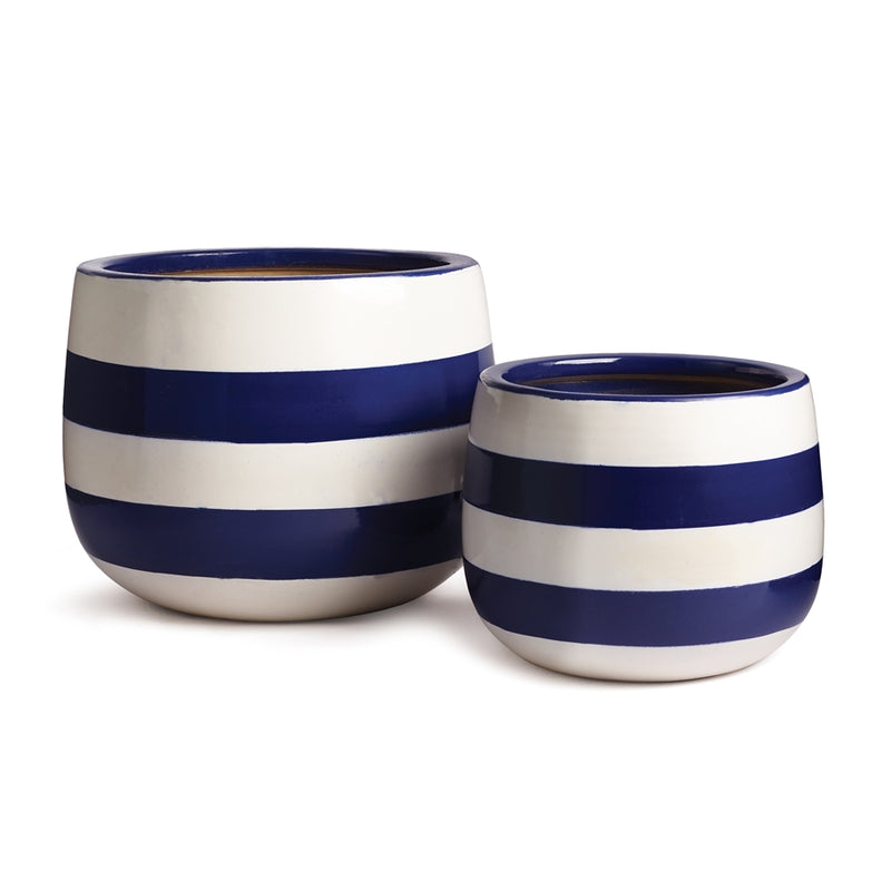 Napa Home Garden, BB BAYSIDE HAND-PAINTED POTS ,SET OF 2,sr252bl