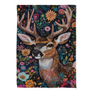 Forever Blooming Deer Suede House Flag