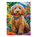 Painted Doodle Suede Garden Flag