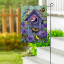 Morning Glory Festival Suede Garden Flag