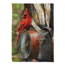 Wagon Wheel Suede House Flag