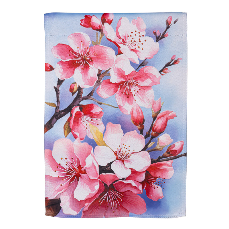 Cherry Blossom Suede Garden Flag