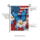 Patriotic Butterfly Suede Garden Flag