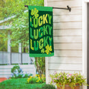 Triple Lucky Suede House Flag
