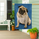 Pet Central Photo Dogs, Pug Suede House Flag