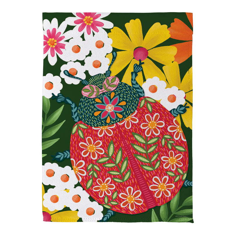 Bloom & Burst Butterfly Suede House Flag Front & Back