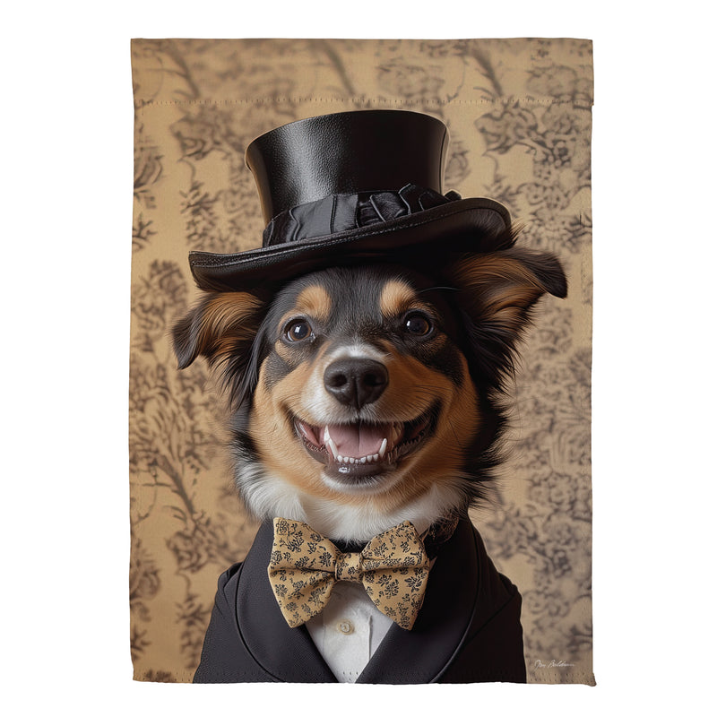 Sir Barkley Suede Garden Flag