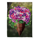 Petunia Basket Suede House Flag