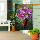 Petunia Basket Suede House Flag