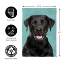 Pet Central Photo Dogs, Black Labrador Retriever Suede House Flag