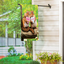 Valentine Chipmunks Suede House Flag