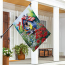 Americana Songbirds Garden Suede House Flag