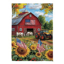 Patriotic Land Suede House Flag
