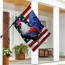 All American Rooster Suede House Flag