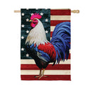 All American Rooster Suede House Flag