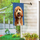 Pet Central Photo Dogs, Goldendoodle Suede House Flag